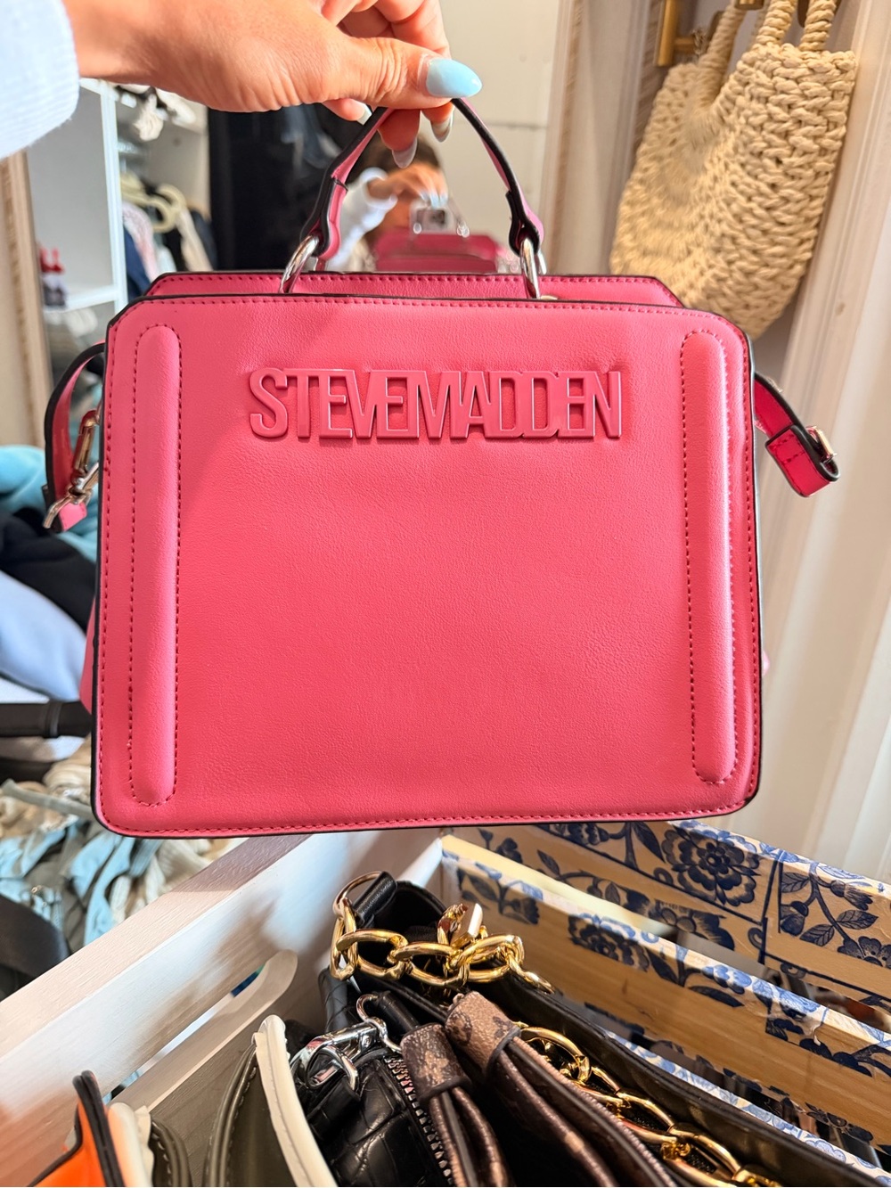 Steve Madden Hot Pink Top-Handle Satchel